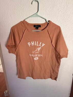 Forever 21 Women's Philly Graphic Short Sleeve Top - Burnt Orange